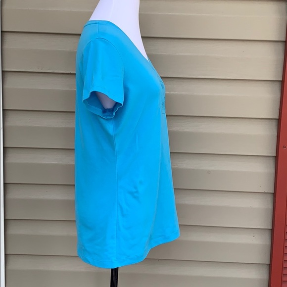 Champion women’s blue scoop neck,capped sleeve tee - Picture 5 of 6